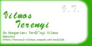 vilmos terenyi business card